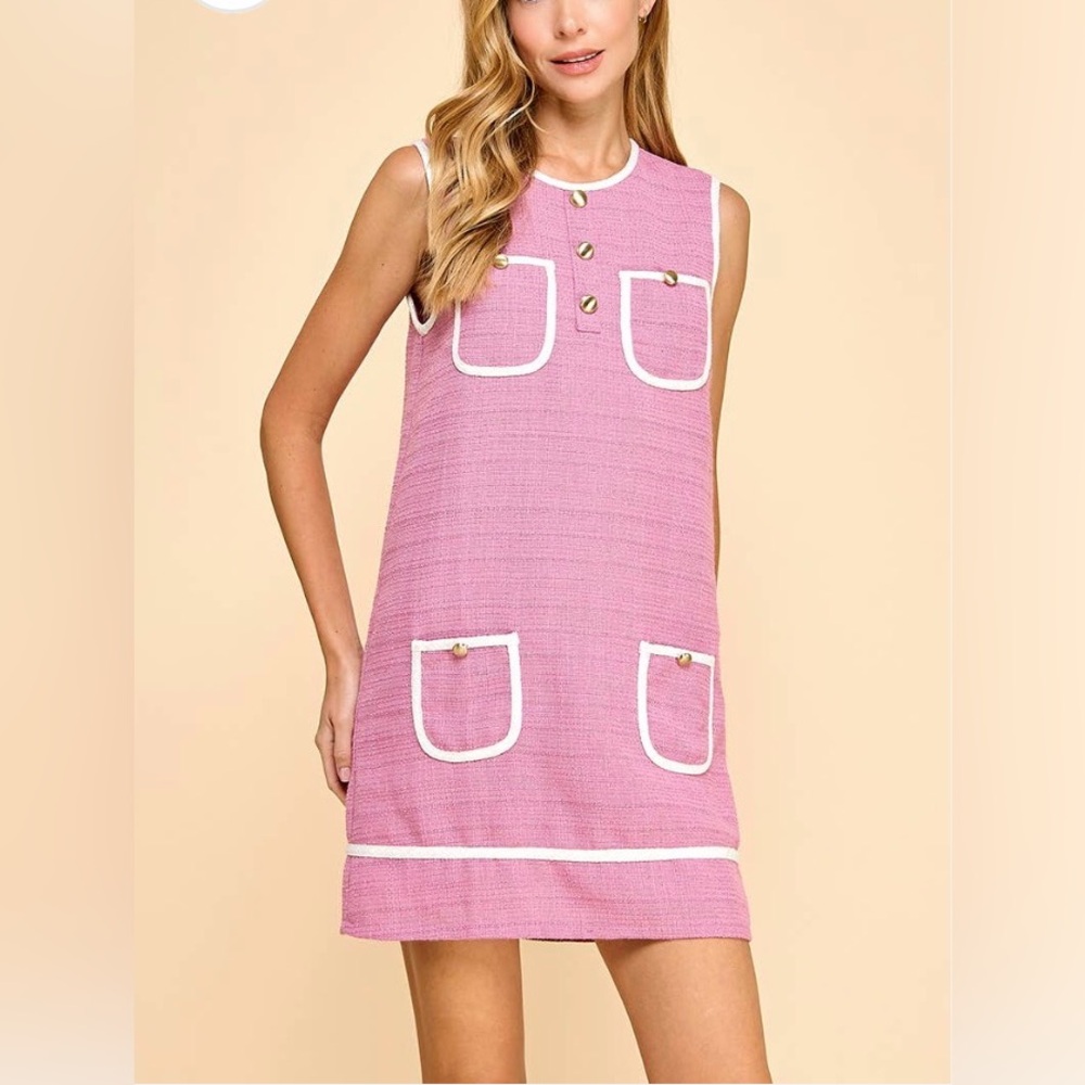 TCEC Pink Colony Tweed Mini Dress - Picture 11 of 11